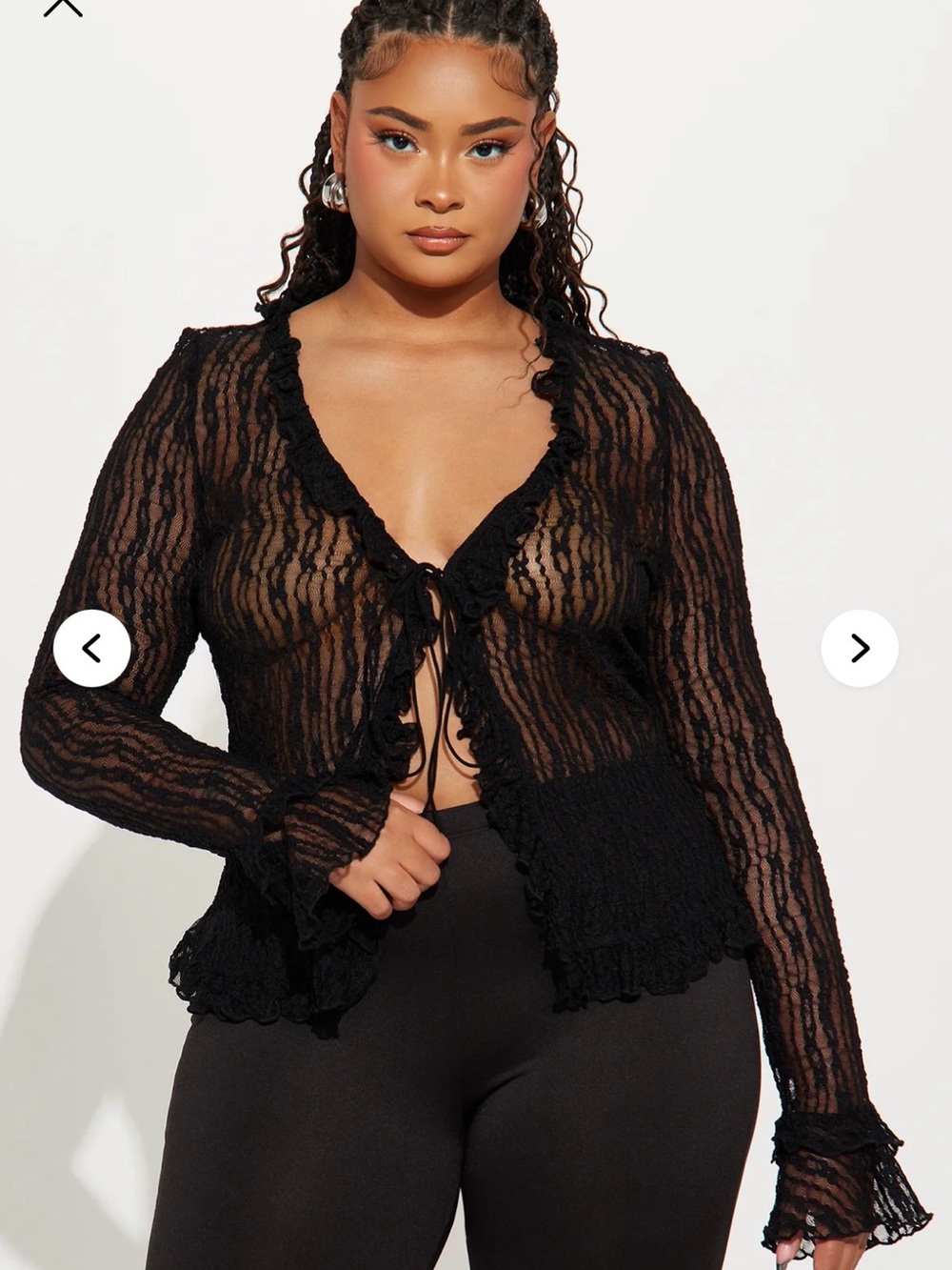 Sincerely That Girl Flyaway Top - Black
